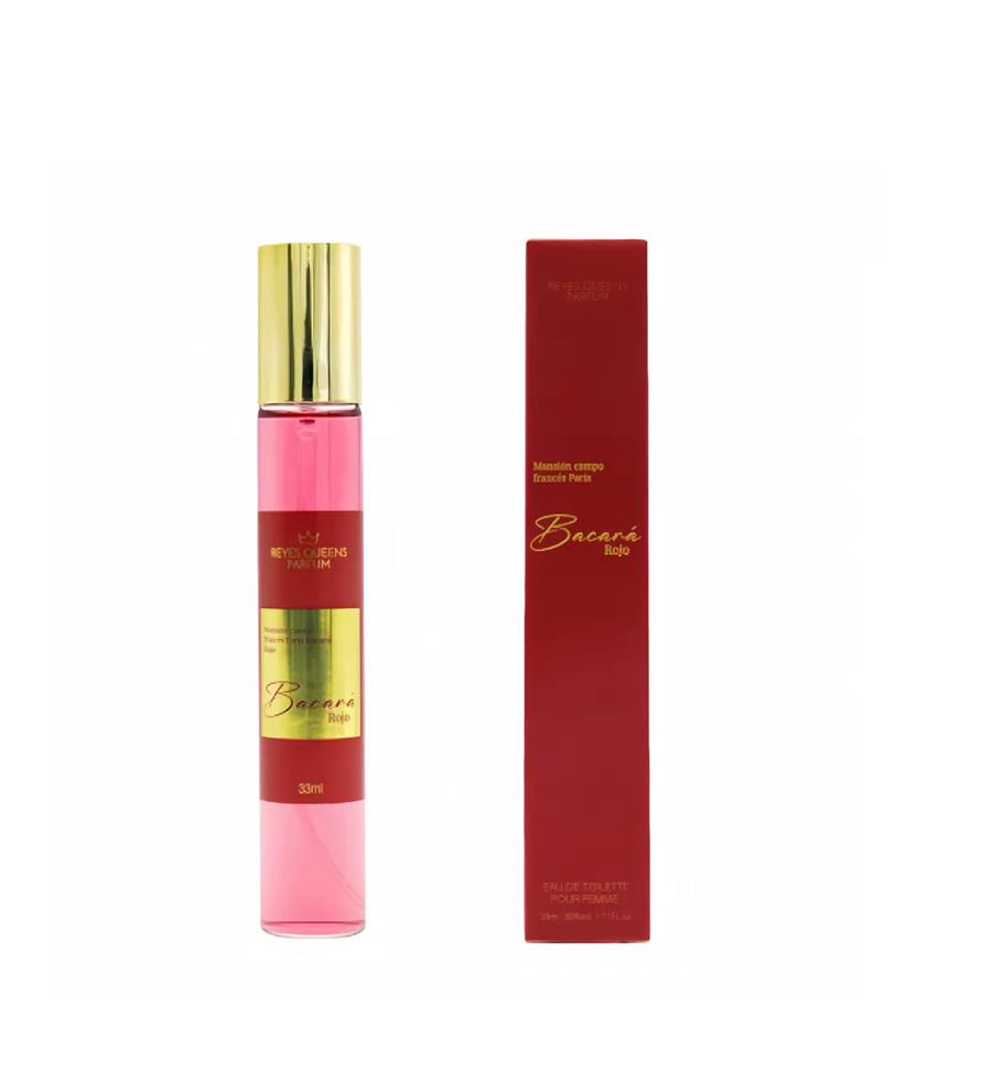 MINI PERFUME BACARA ROJO 33ML - REYES QUEENS - PARA MUJER | MINI BACA